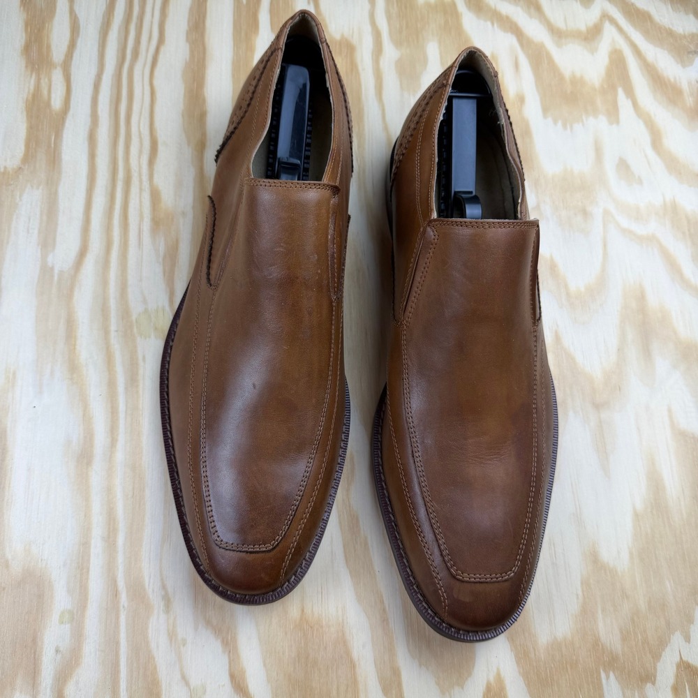 Florsheim Mens Brown Leather Bicycle Toe Slip On Loafers 11743-257 12 D